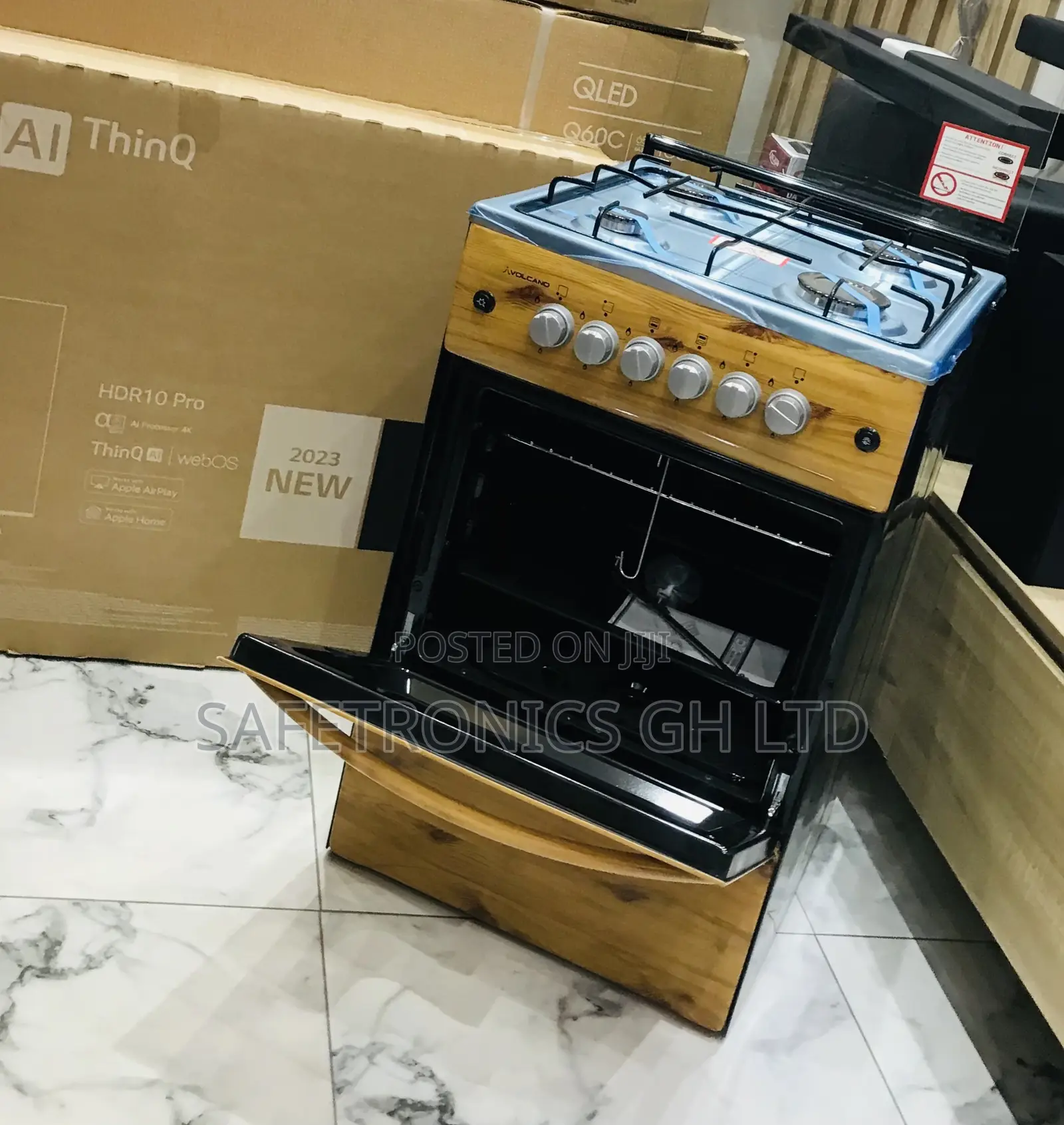 Reliable 4 Gas Burner Oven/Grill Light Wooden 50by50 