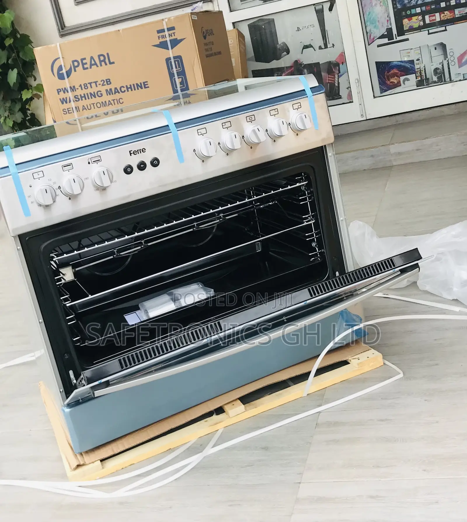 Durable 5 Gas Oven/Grill Ferre 60by90 Auto Ignition (Gray) 