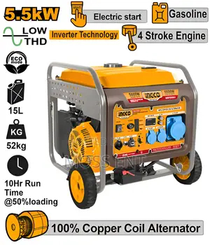 Ingco Inverter Gasoline Generator 5.5kw - Geif55001