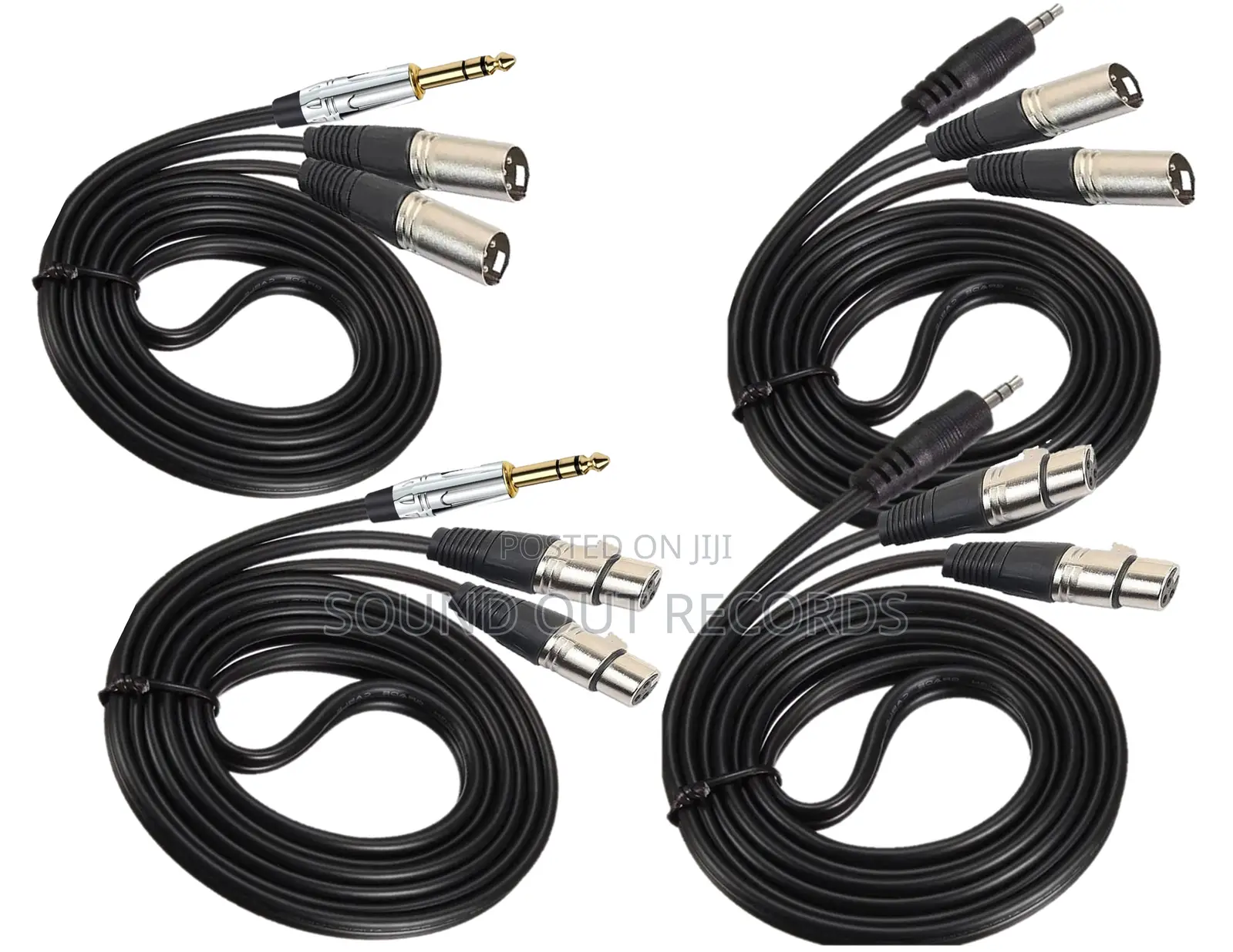 Durable 6.5mm to Dual Male/Female XLR Cables