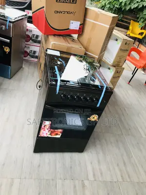 (Black) 3 Gas Oven/Grill 1 Electric Ferre 50by50 Volcano