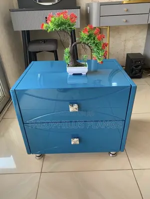 Blue Design Bedside Table / Tea Table With Storage Space