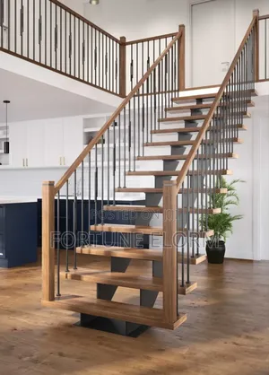 Wood Plus Metal Stairs