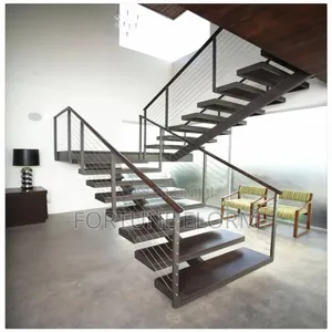 Wood Plus Metal Stairs