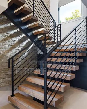 Wood Plus Metal Stairs