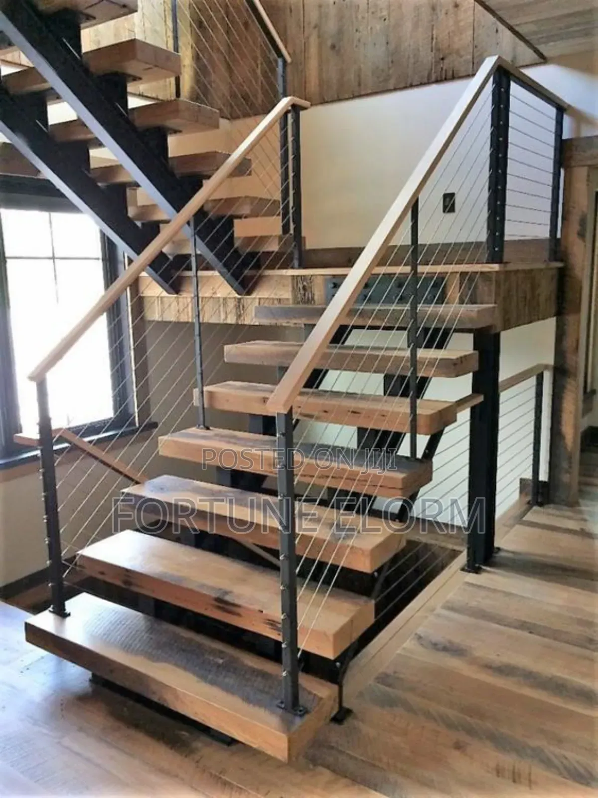 Wood Plus Metal Stairs