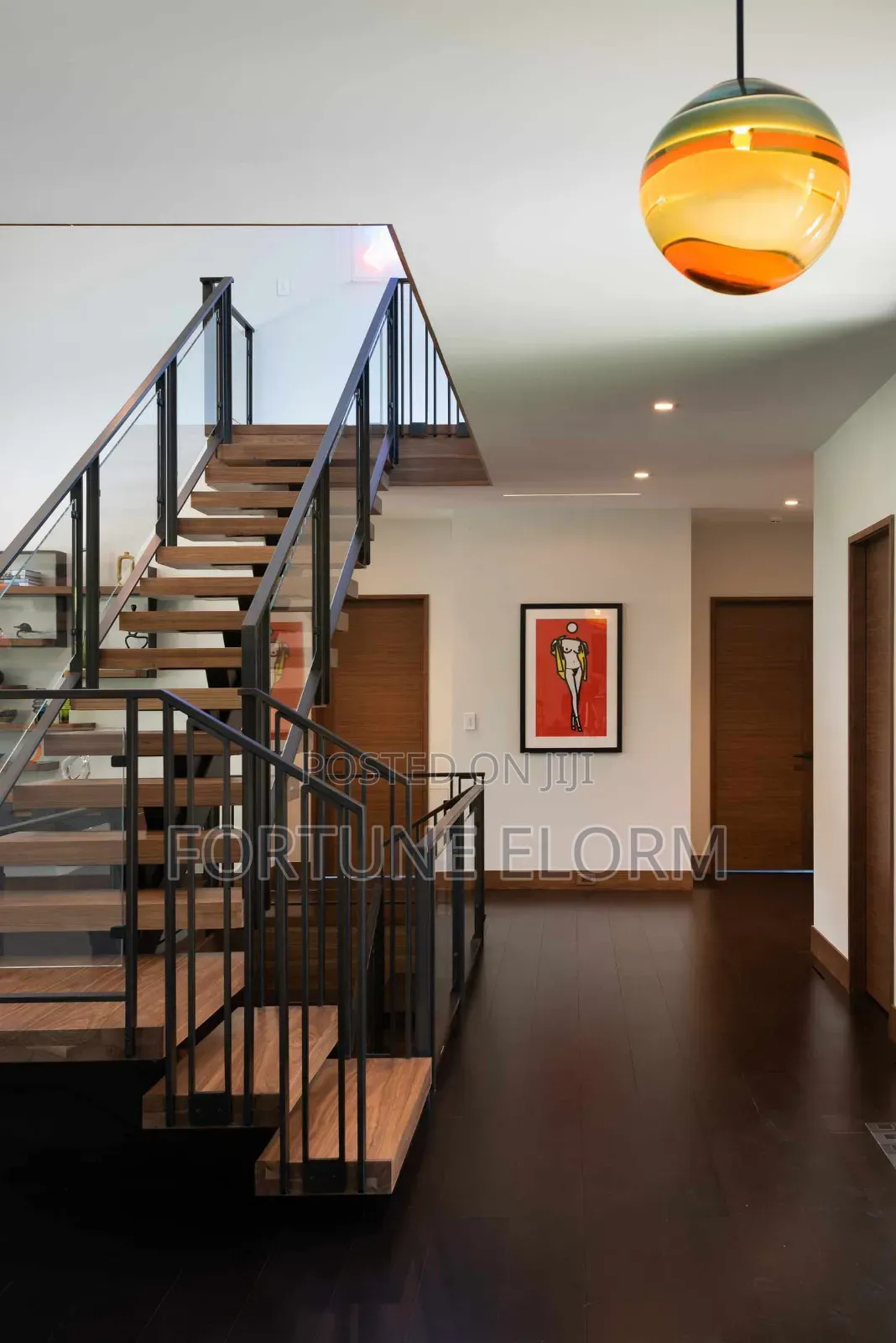 Wood Plus Metal Stairs
