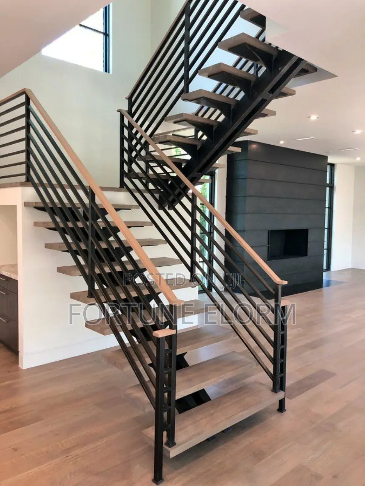 Wood Plus Metal Stairs