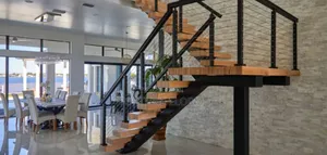 Timber and Steel Stairs.