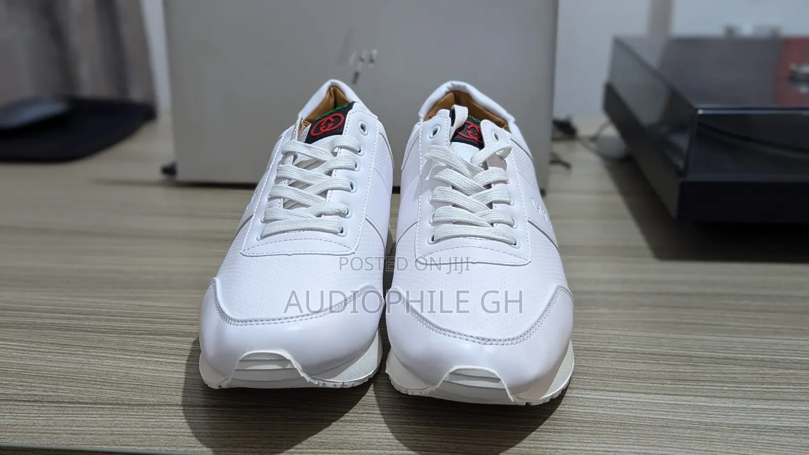 Classic White Men's Leather Sneakers