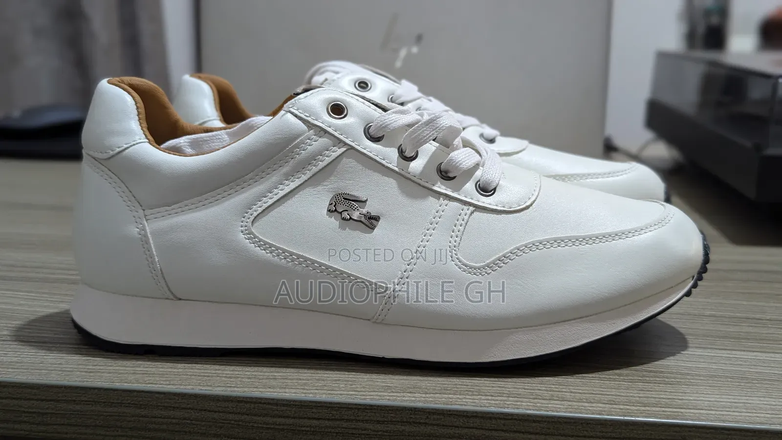 Lacoste Premium Leather White Sneakers