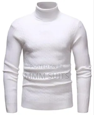 Turtleneck Shirt for Unisex in White