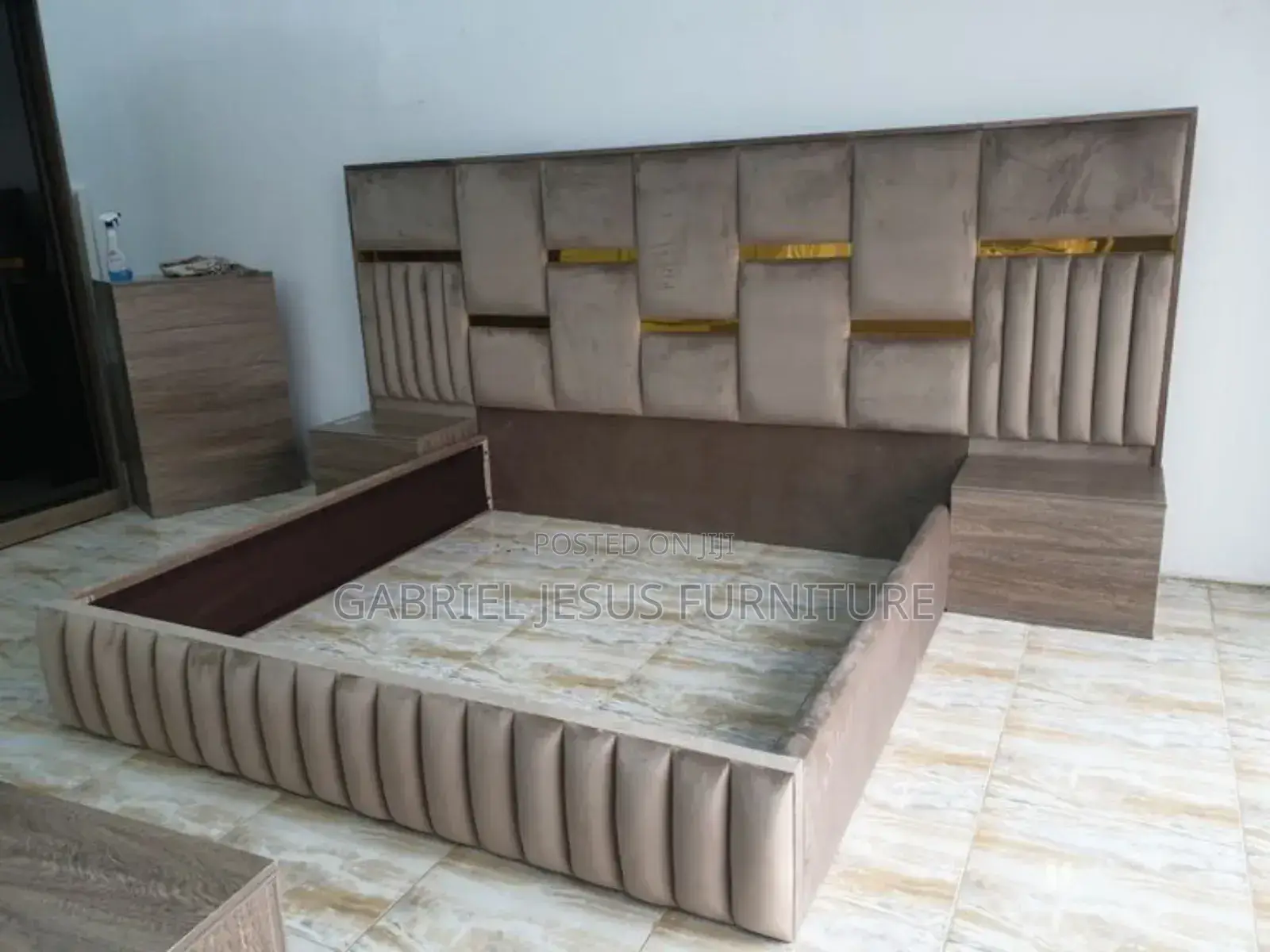 King Size Bed Frame With Side Drawers