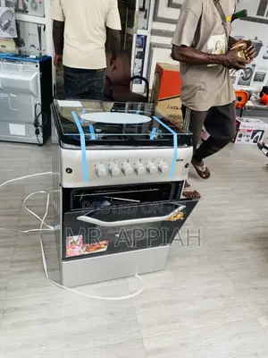 60x60 Ferre 4 Gas Burner With Oven and Grill(Smart)Gray.