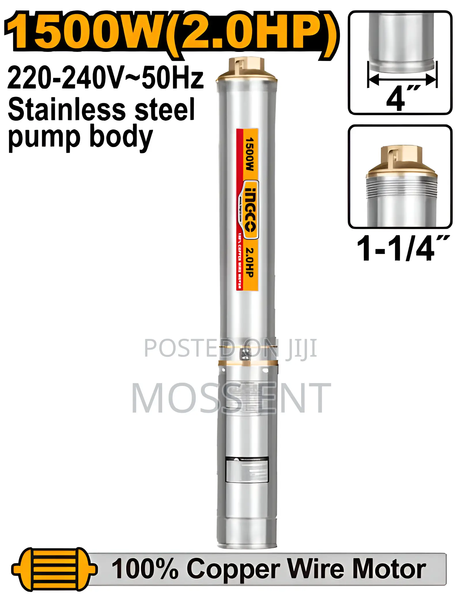 Ingco Deep Well Pump 2hp - Dwp15001