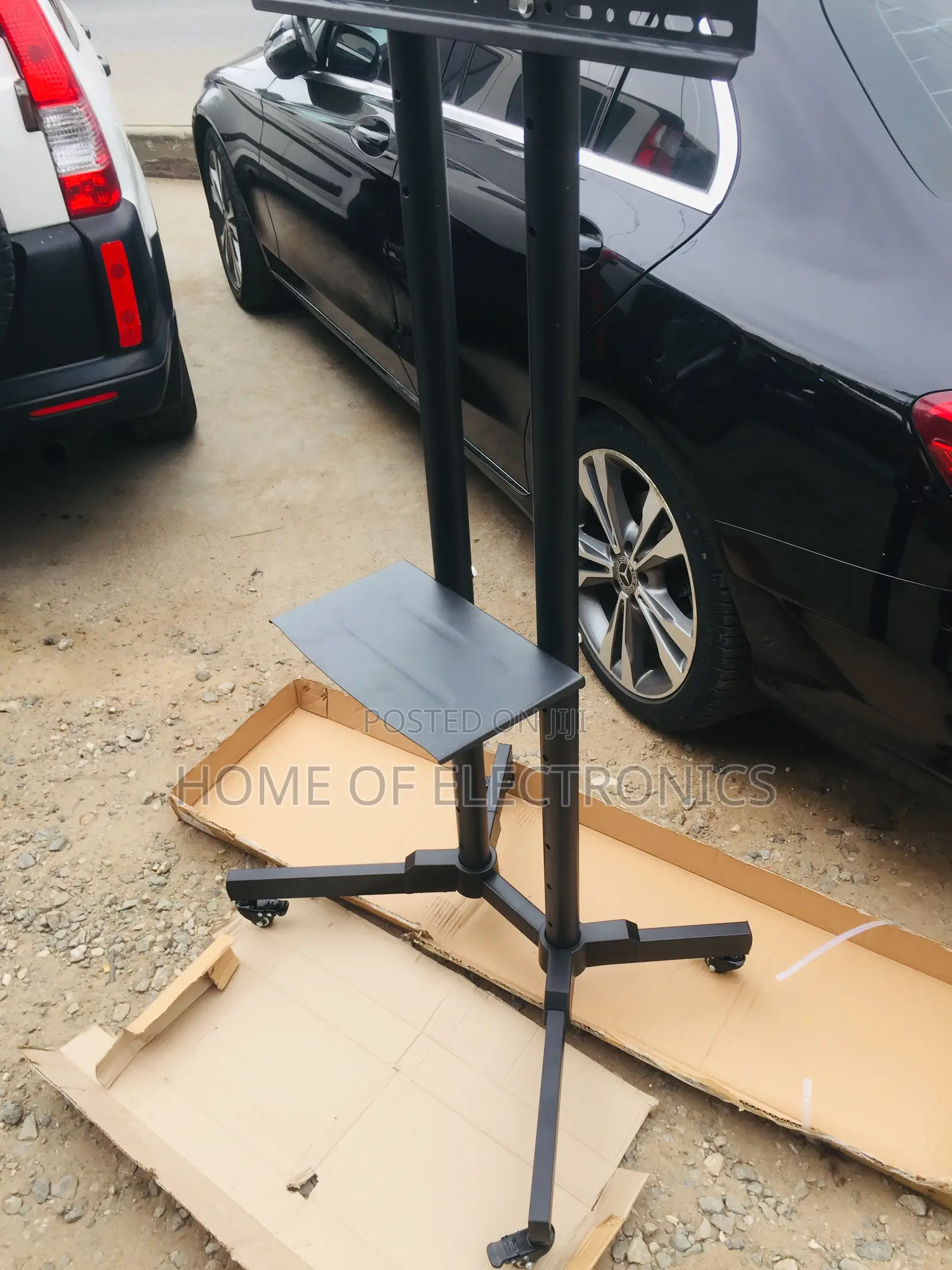With Mount Mobile Movable Trolley Cart (32-70 Inches)