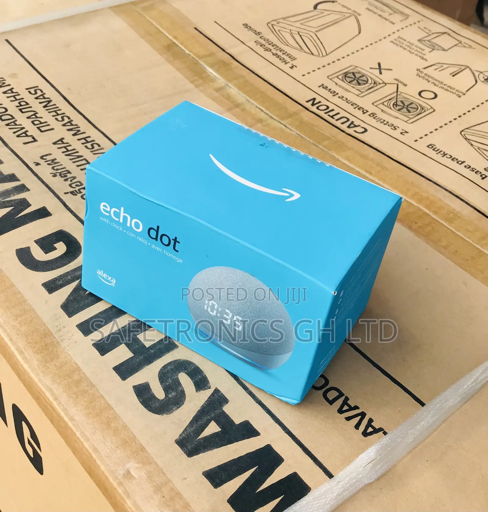Wireless Bluetooth (Gray) Echo Dot With Clock Speaker