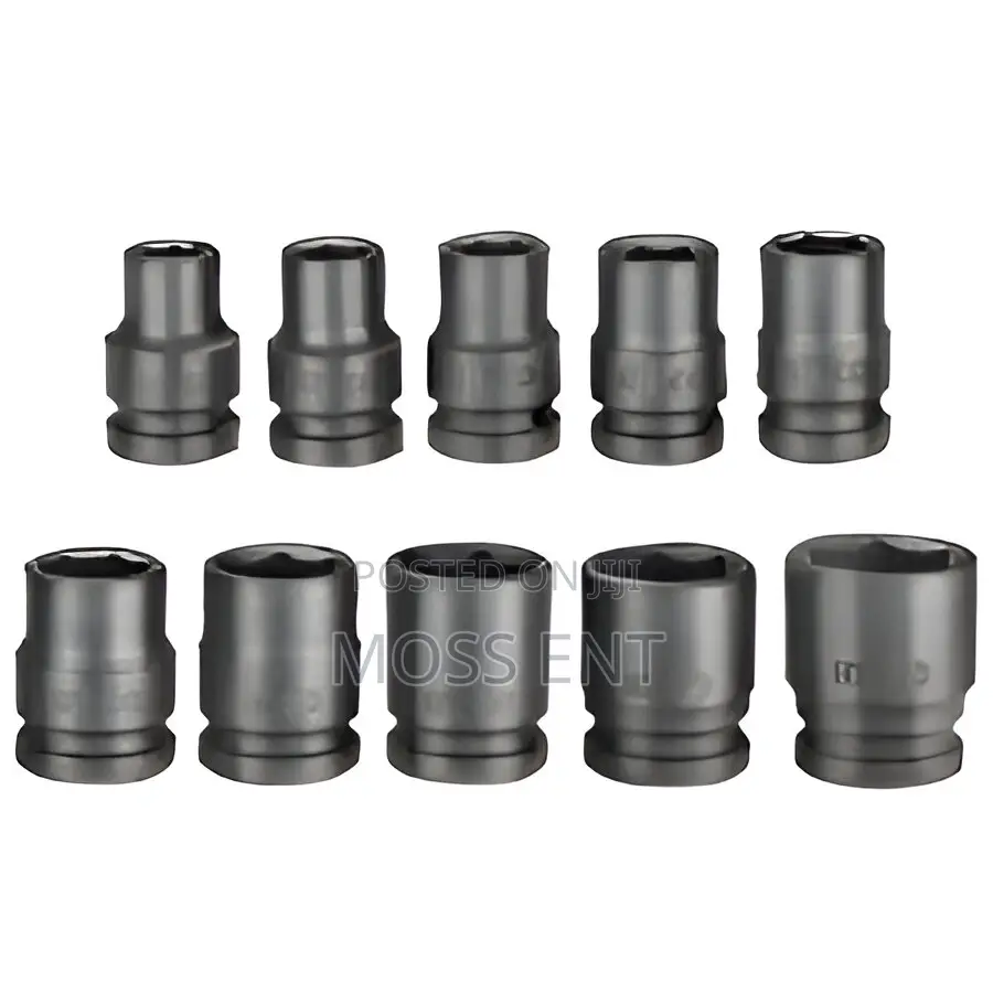 Ingco 10pcs 1/2" Impact Socket Set - P6c12 - Hkissd12101