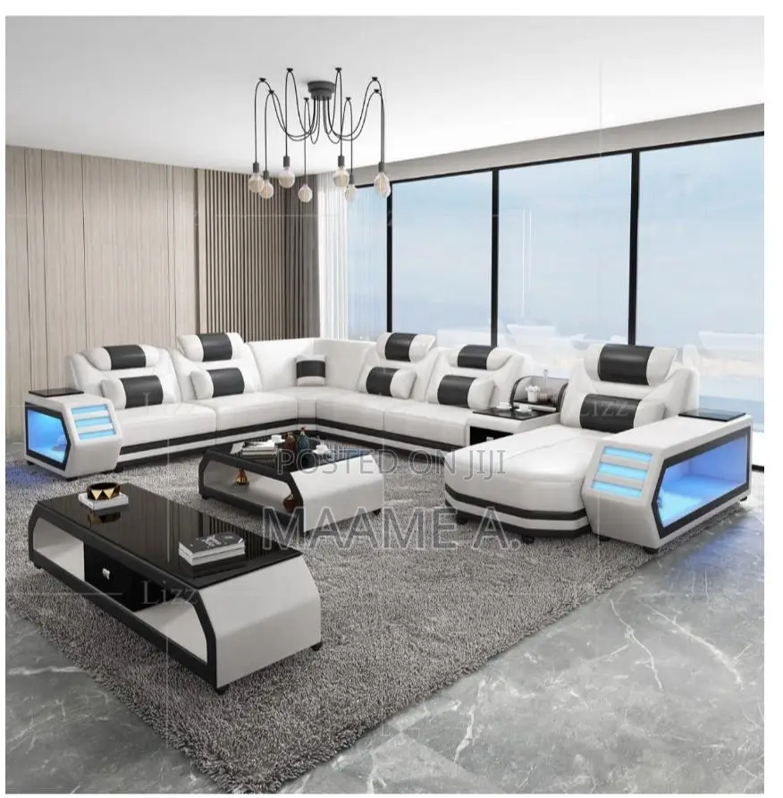 Modular Sofa Set With Led Side Lighting