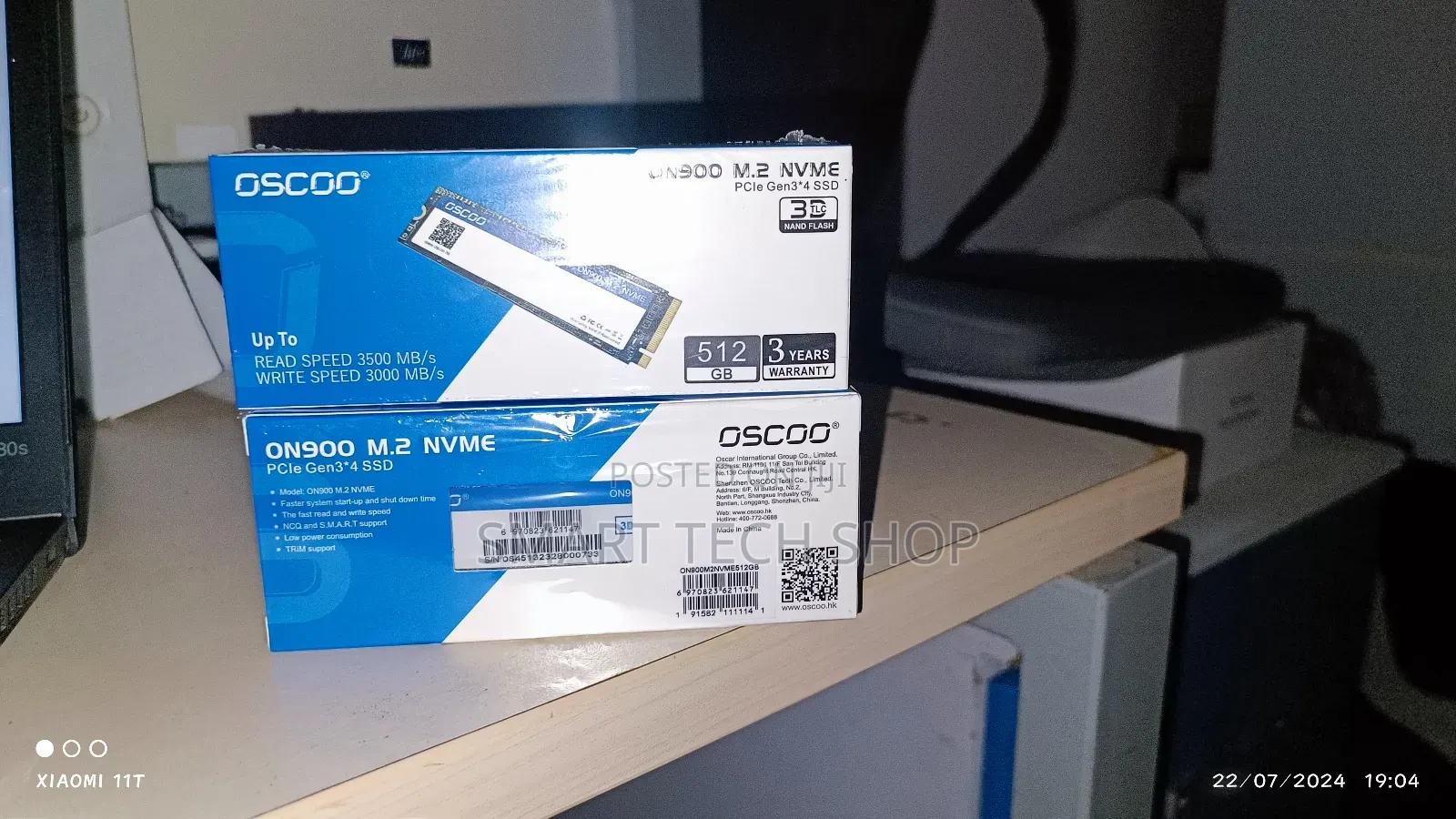 256GB Oscoo Pcie NMVE SSD for Laptops and Desktops