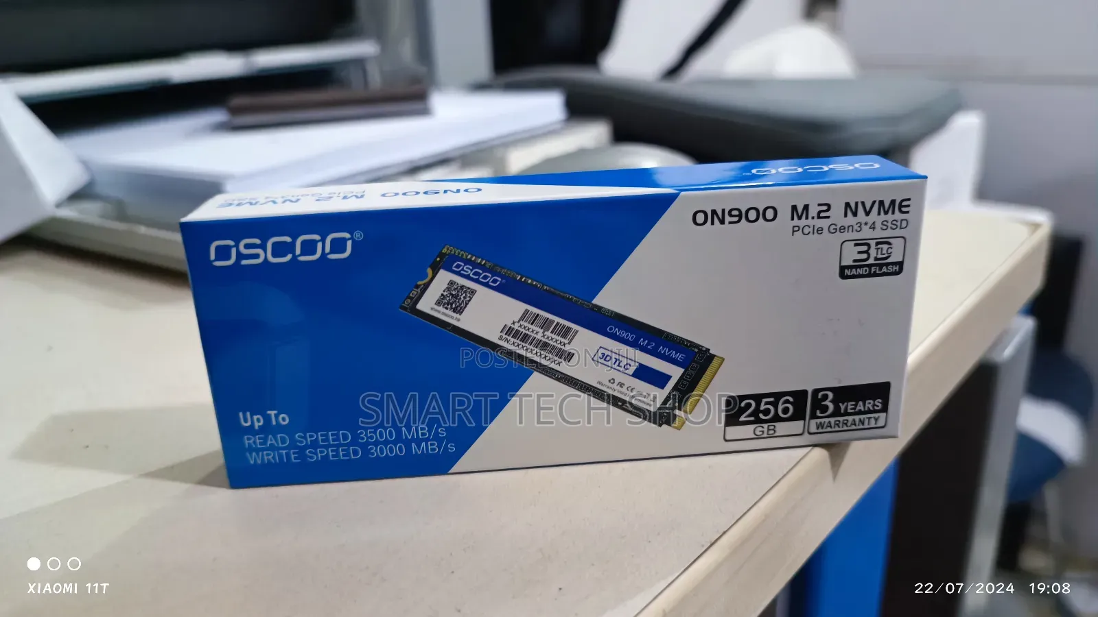 256GB Oscoo Pcie NMVE SSD for Laptops and Desktops