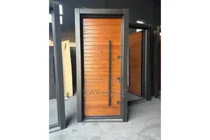 A PVC Wood Surface Metal Door