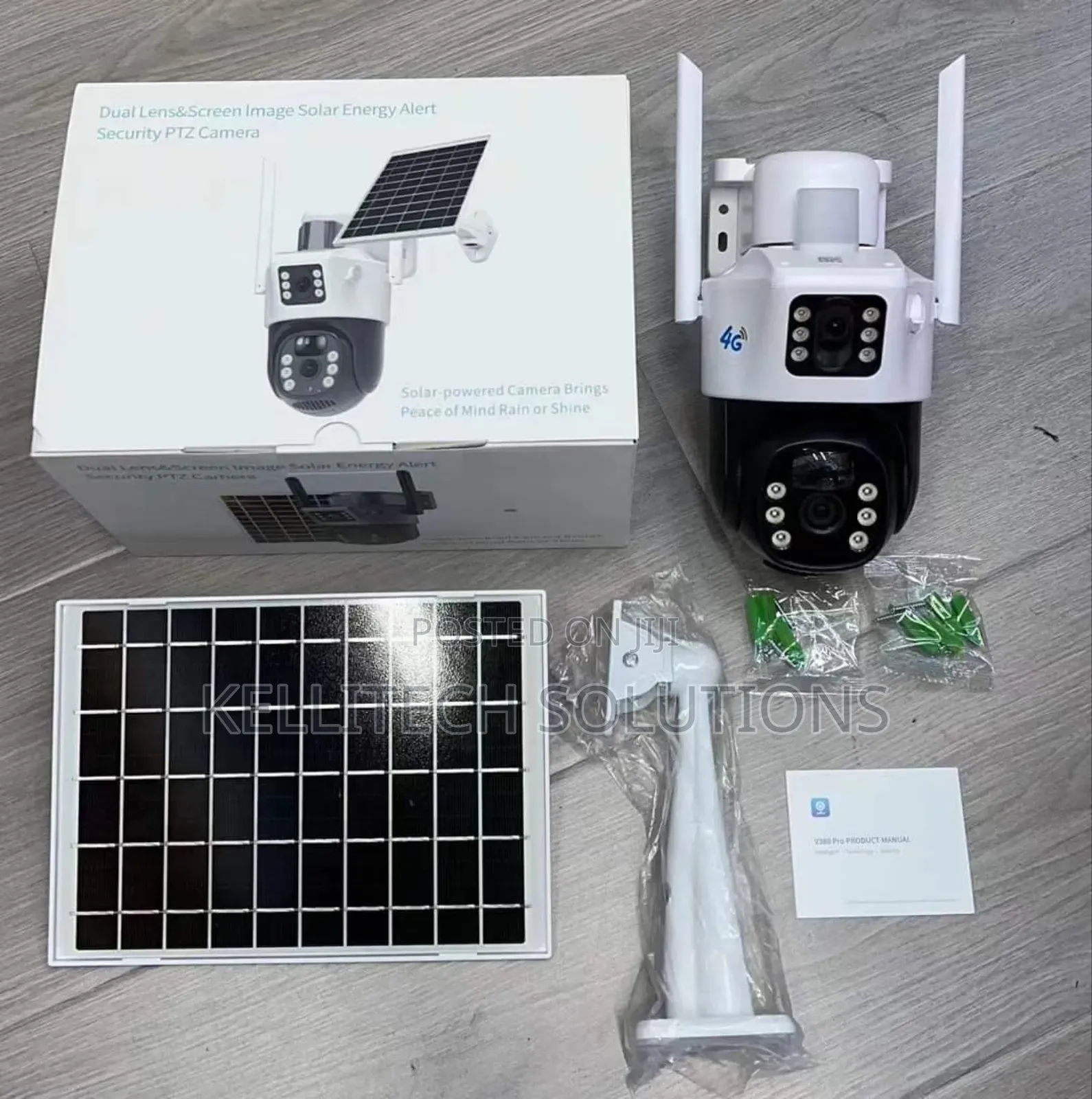 Dual Lens 4g Solar Powered 12mp CCTV Camera, Eseecloud App
