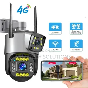 4G Double View Lens CCTV Camera