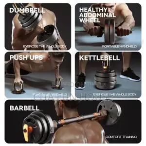 30kg Adjustable Dumbells Set With Kettlebell