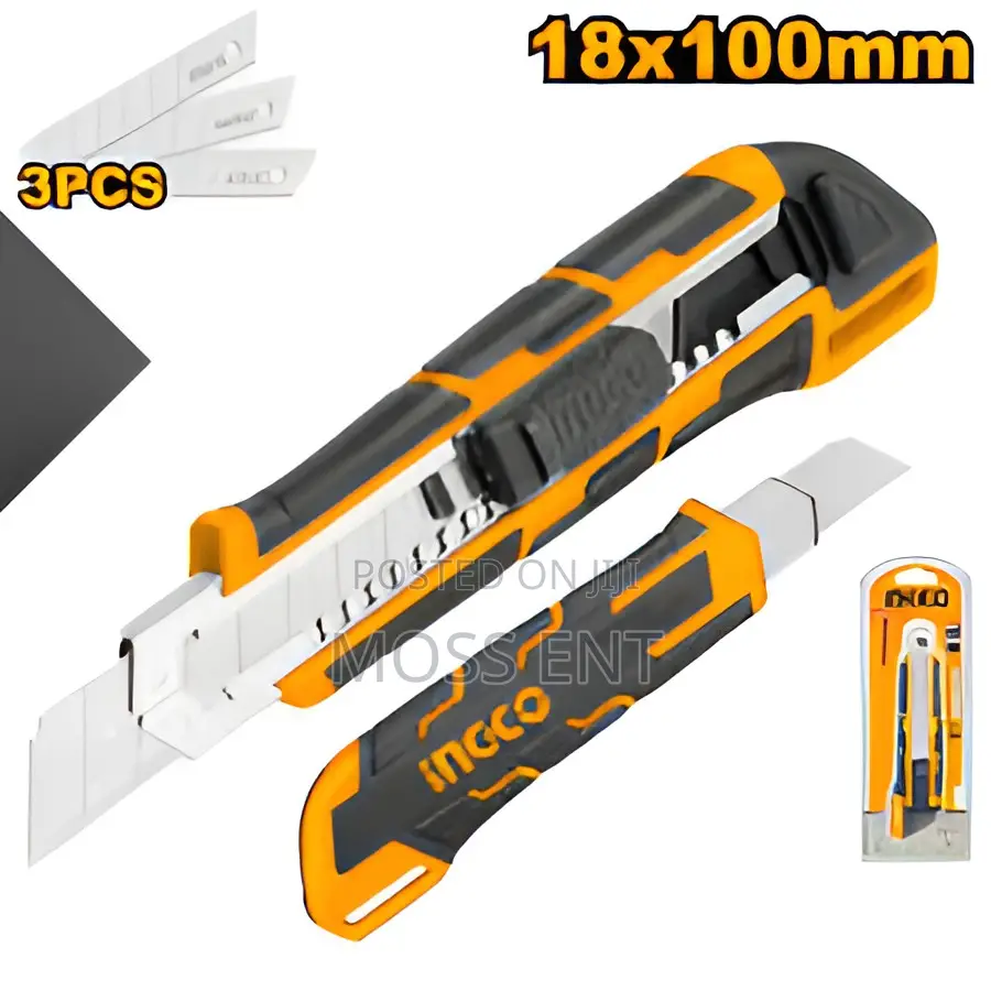 Snap-Off Blade Knife 18x100mm + 3 Blades - Hkns28035
