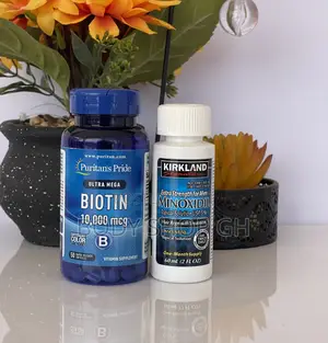 Biotin [10,000 MCG ] + Kirkland Minoxidil for Hair and Beard