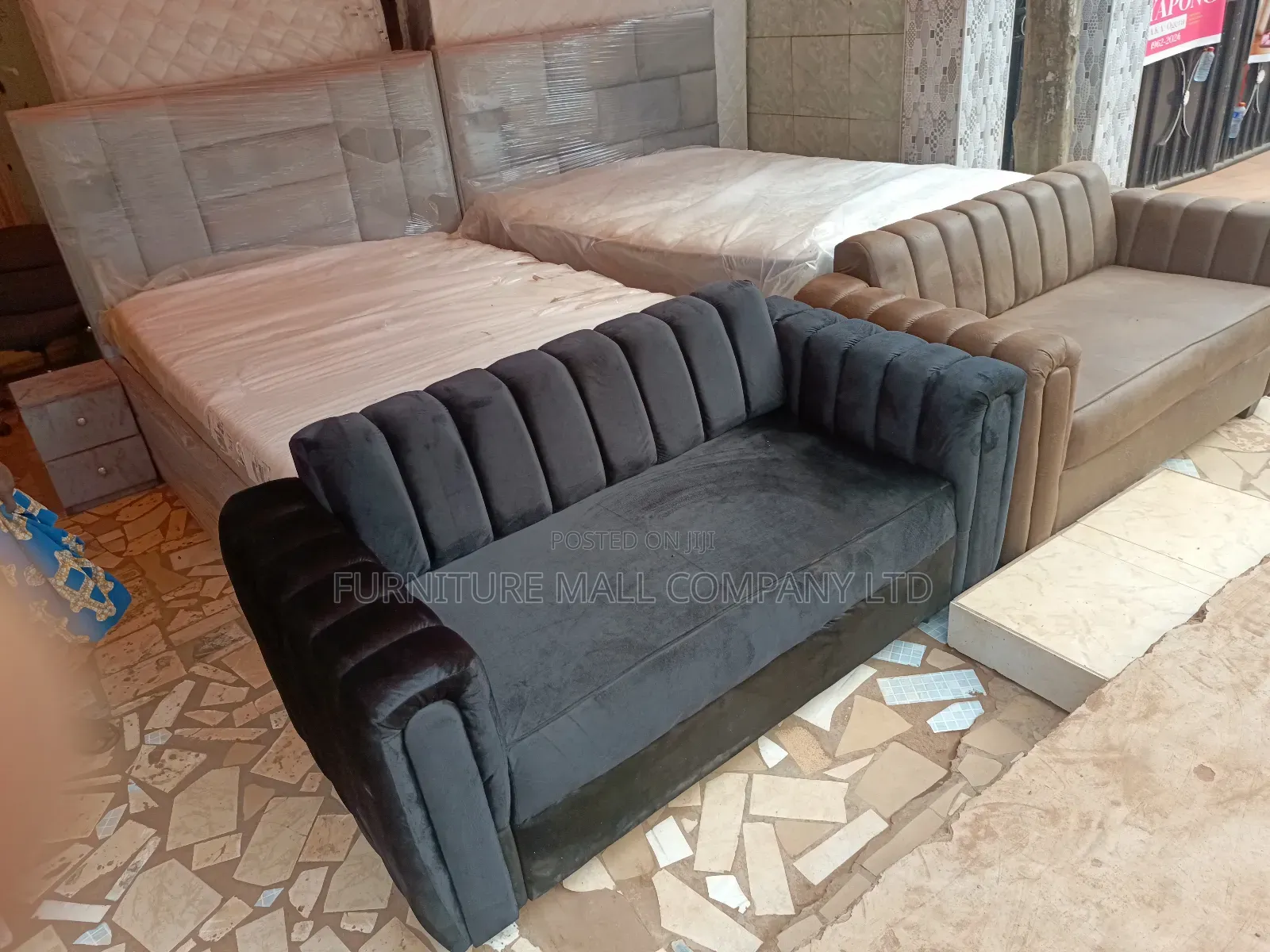 Sweet Black 2in1 Sofa Free Delivery