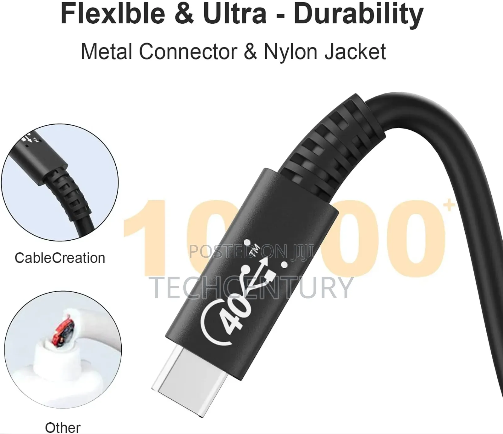 Cablecreation Thunderbolt/Usb4 Cable 40gbps 100W