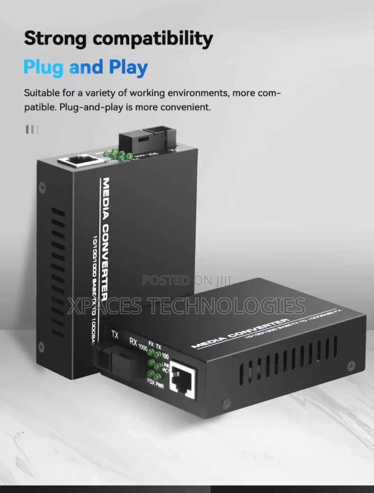 Fiber Media Converter Single Mode Gigabit a/B 10/100/1000