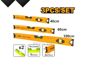3 PCS Spirit Level Set 40 + 60 + 100 - Hsl10403
