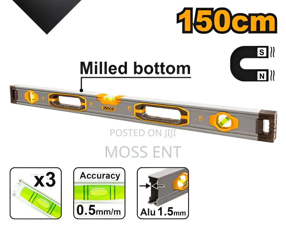 Spirit Level With Powerful Magnets 150cm - Hsl38150m