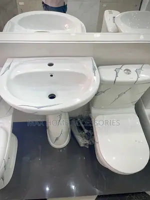Marble Water Closet With Basin Black Spots