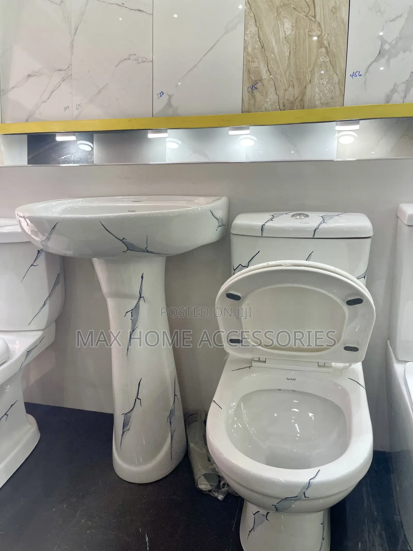 Marble Water Closet With Basin Black Spots
