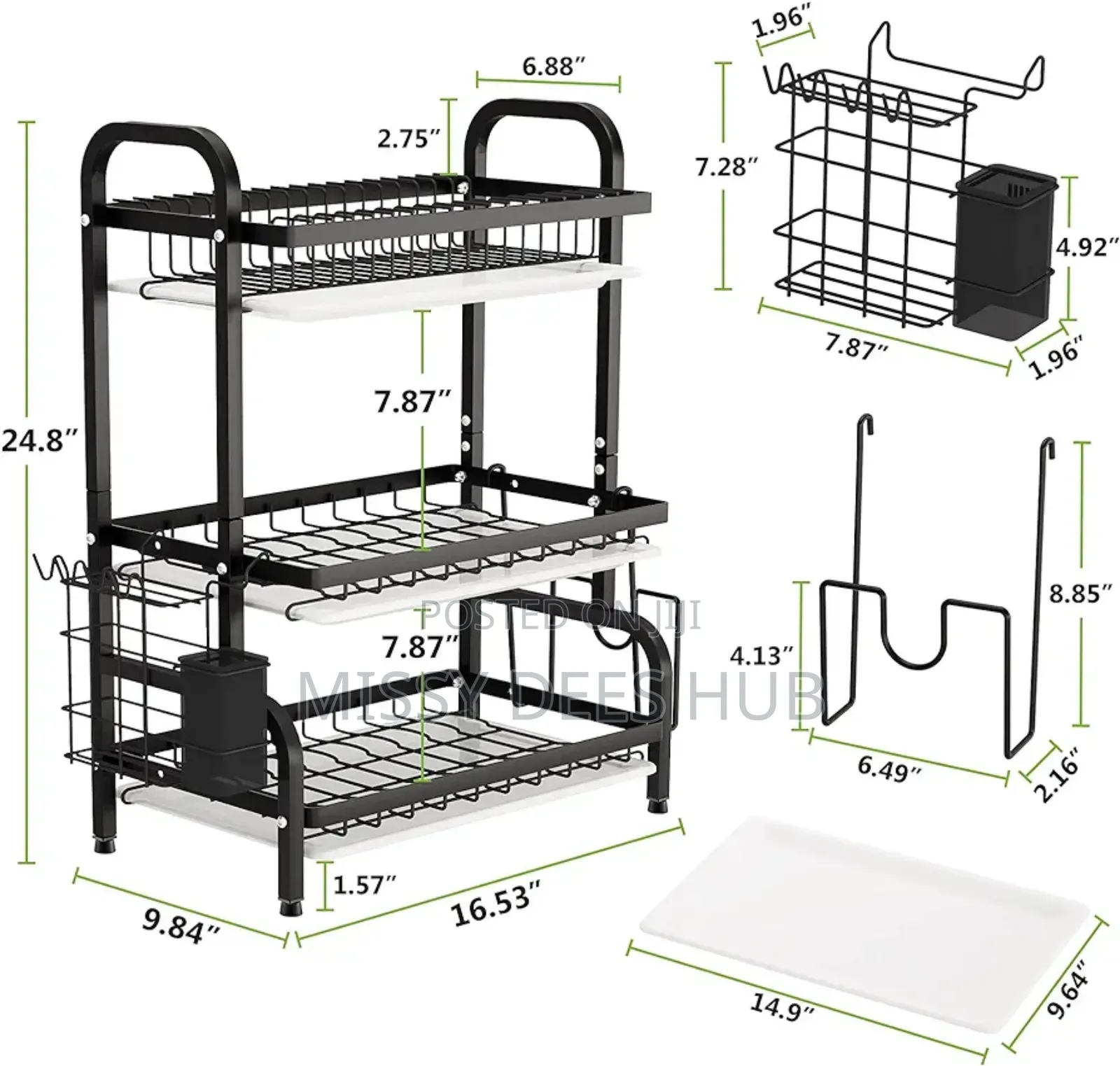 3 Tier Dish Drying Rack