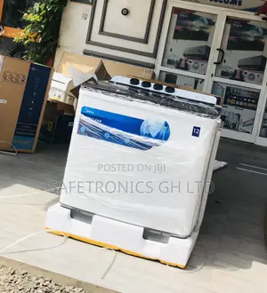 White Topload Semiautomatic Washer Midea 12kg 