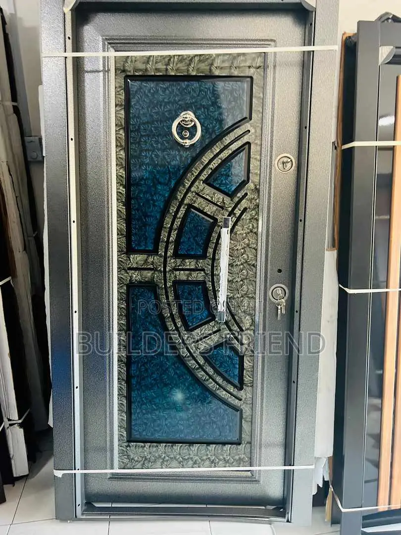 Blue Heavy Entrance Single Turkish Security Door+Double Lock