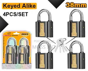 4pcs Key-alike Iron Padlock Set 38mm - Diplk4382