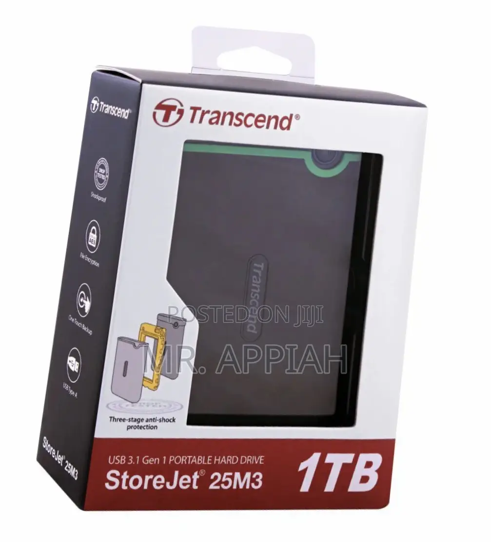Affordable Transcend Storejet 25M3S External Hard Drive 1TB