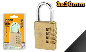 3 Digit Brass Combination Padlock 3x30mm - Dbck0303