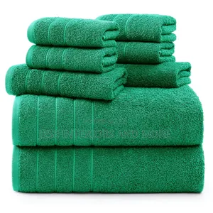 Casa Platino Green Bath Towel Set of 8