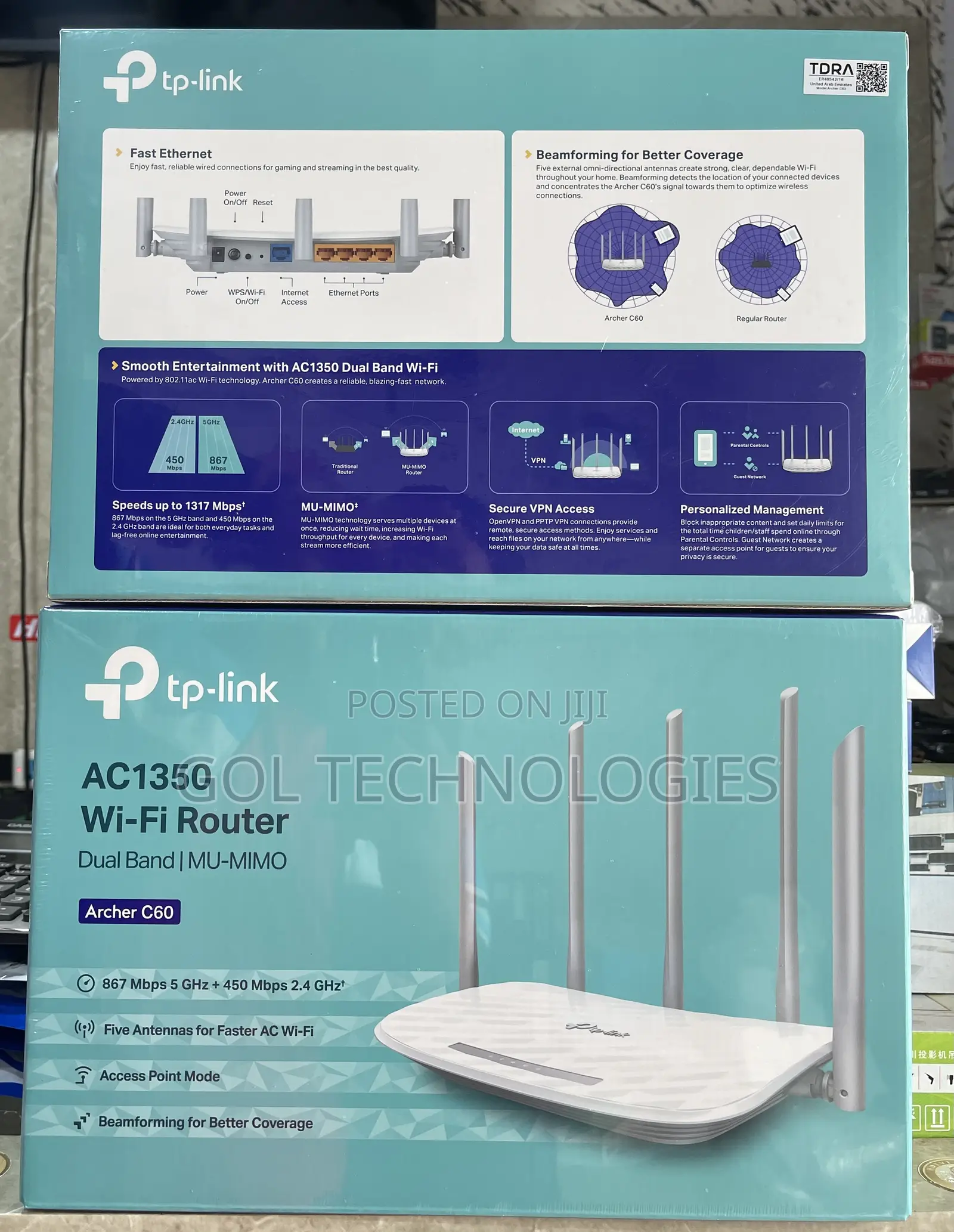 Tp-Link Wireless Dual Band Multi Function Router Archer C60