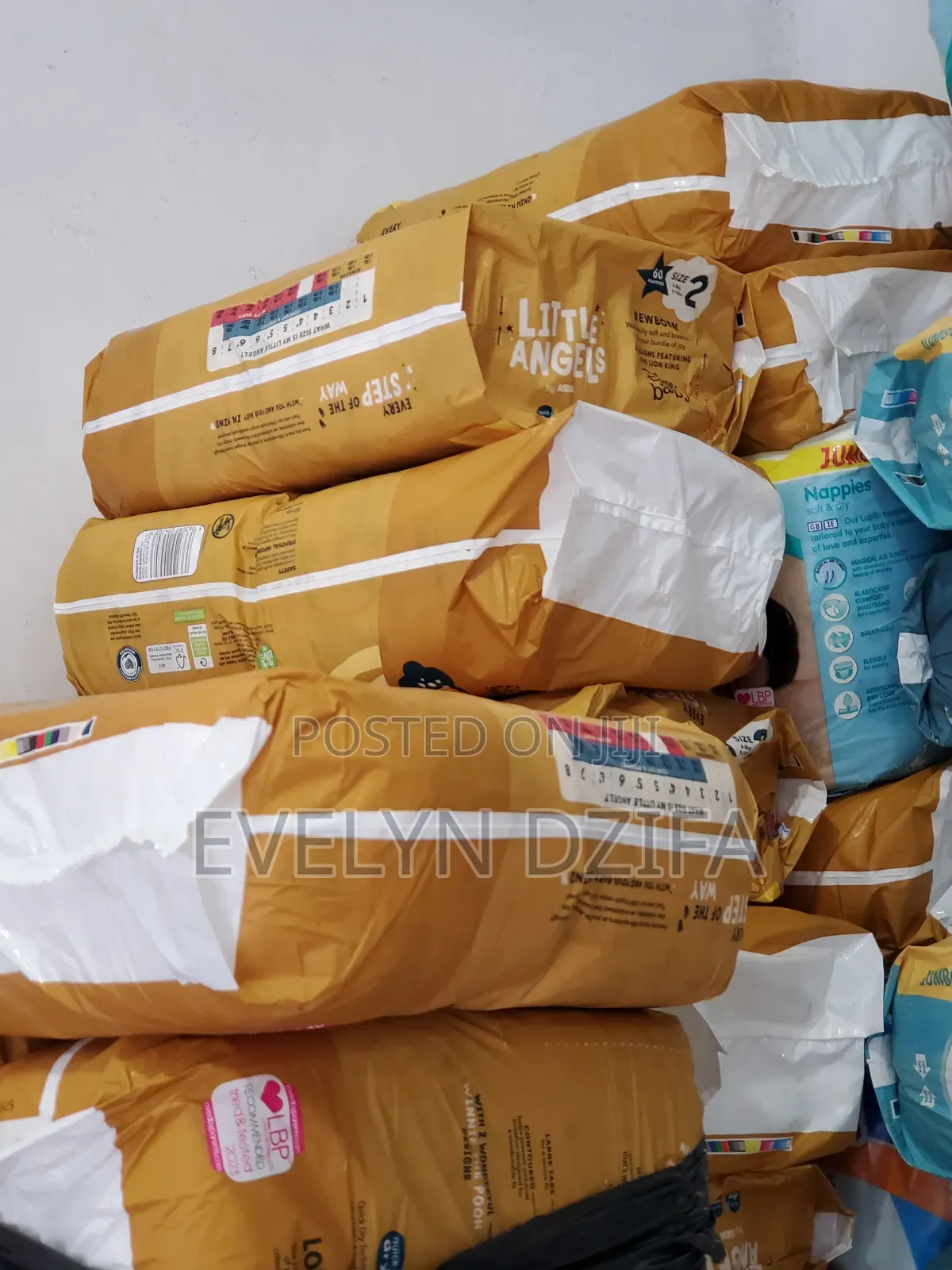 Little Angels Diapers Sizes 1 and 2 in Bulk