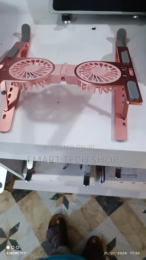 Adjustable Portable Foldable Laptop Stand + Fan RGB Light