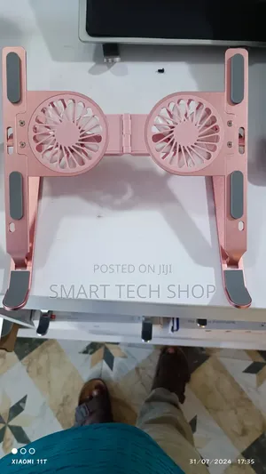 Adjustable Portable Foldable Laptop Stand + Fan RGB Light