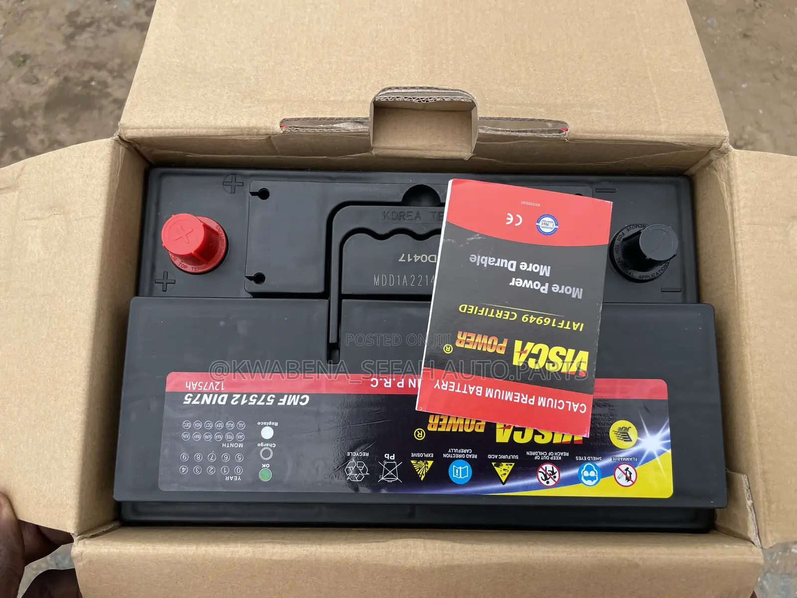 Original Visca Battery 15plate Available For All Cars